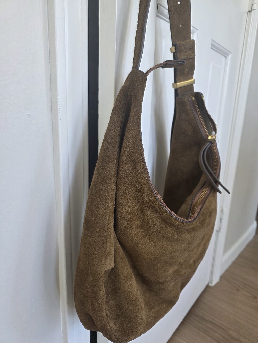Rag & Bone Hudson Large Hobo Brown Suede leather bag - Picture 12 of 13